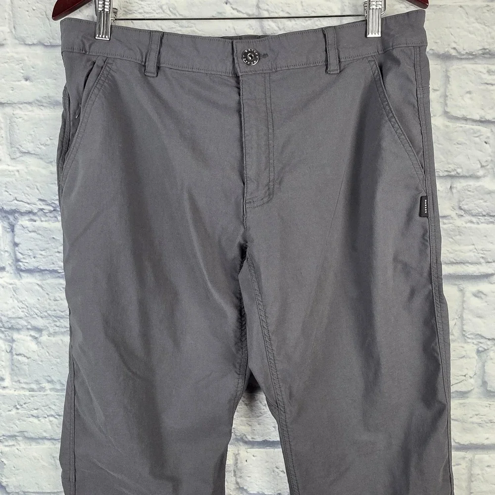 Oakley Men Regular Fit Outdoor Nylon Stretch Hiking Pants Charcoal Gray Sz 34X30